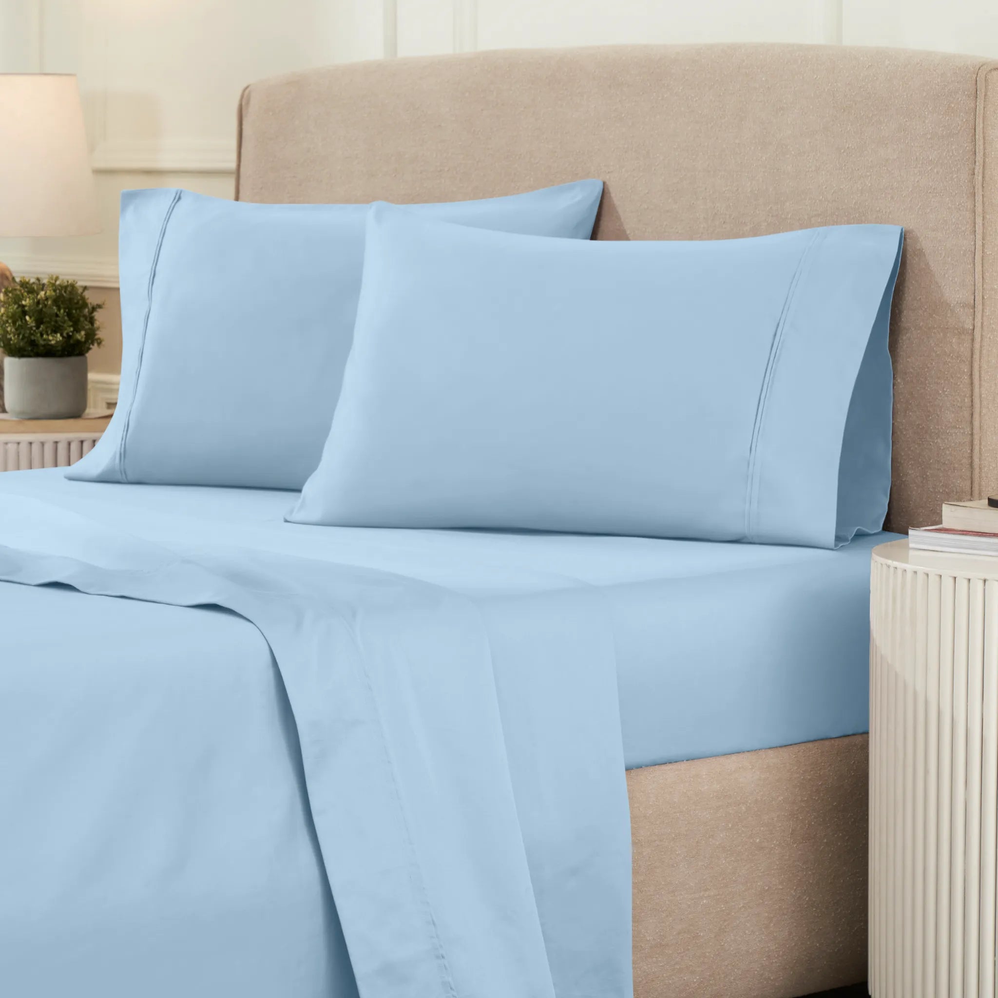 1200 Thread Count Egyptian Cotton Sateen Sheet Set - Egyptian Cotton Sheet Set by Superior Brand