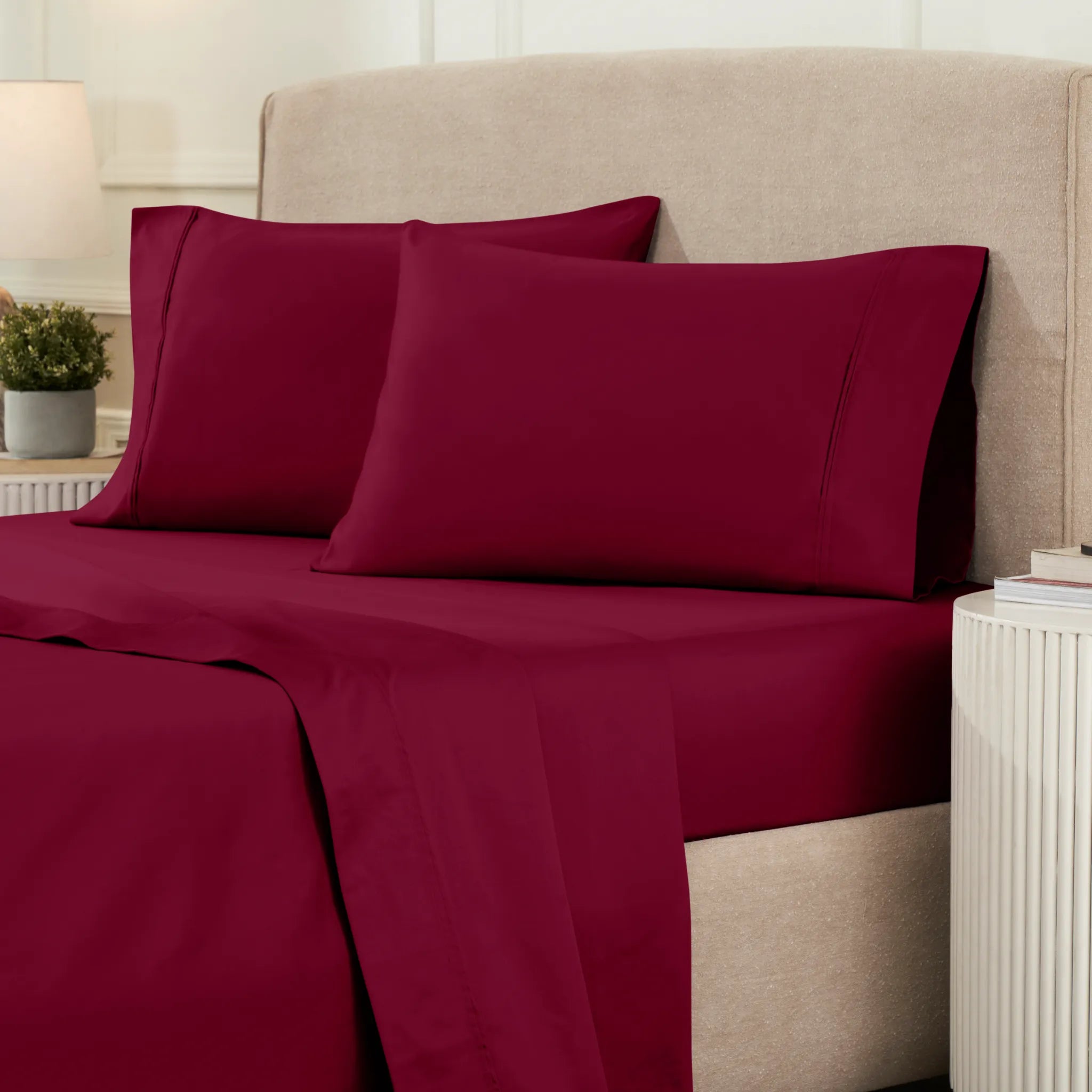 1200 Thread Count Egyptian Cotton Sateen Sheet Set - Egyptian Cotton Sheet Set by Superior Brand