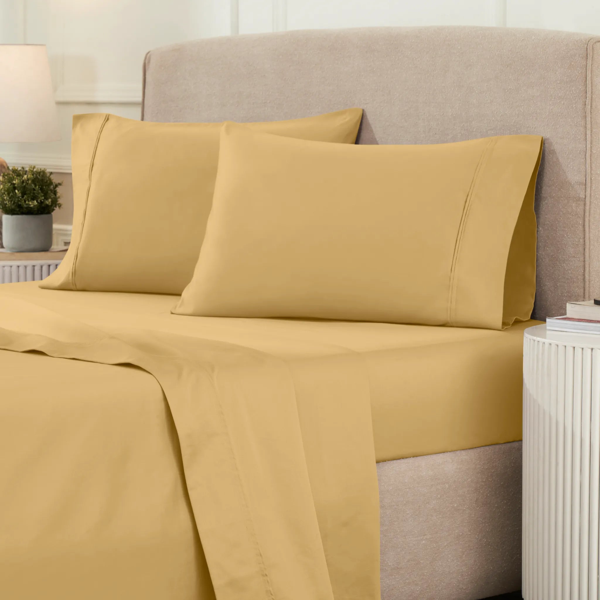 1200 Thread Count Egyptian Cotton Sateen Sheet Set - Egyptian Cotton Sheet Set by Superior Brand