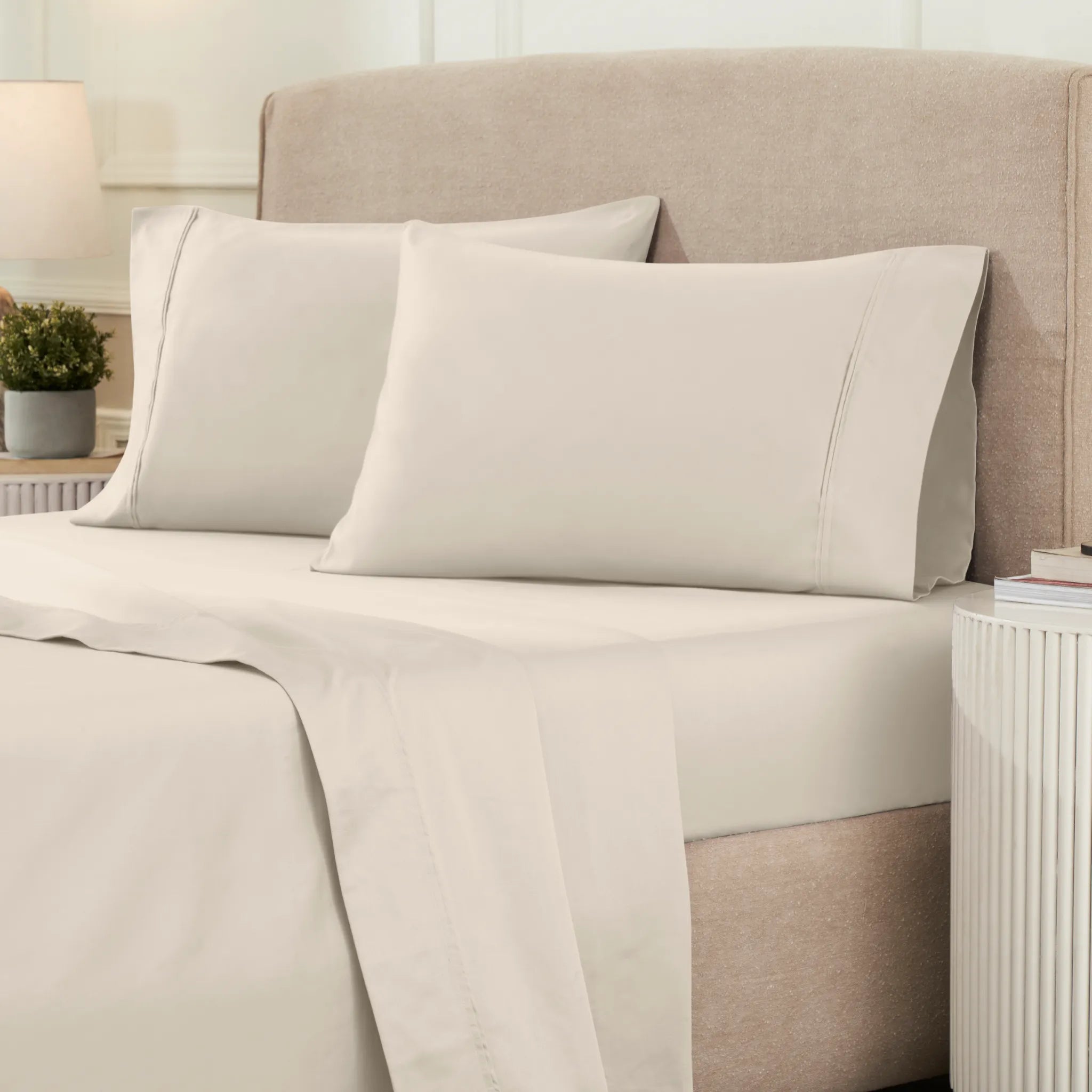 1200 Thread Count Egyptian Cotton Sateen Sheet Set - Egyptian Cotton Sheet Set by Superior Brand