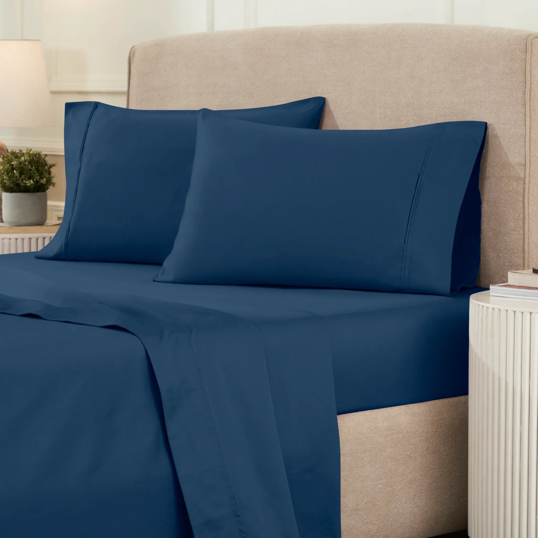 1200 Thread Count Egyptian Cotton Sateen Sheet Set - Egyptian Cotton Sheet Set by Superior Brand
