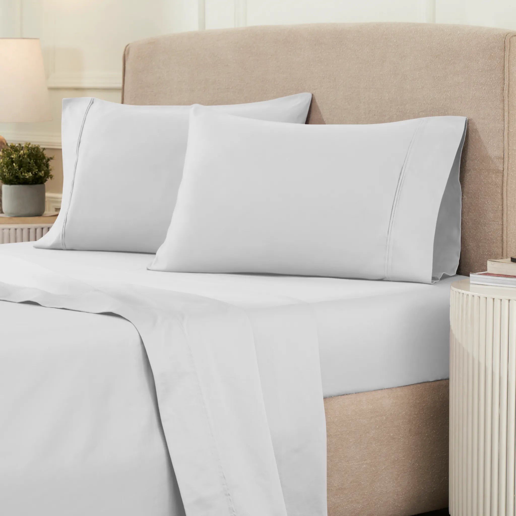 1200 Thread Count Egyptian Cotton Sateen Sheet Set - Egyptian Cotton Sheet Set by Superior Brand
