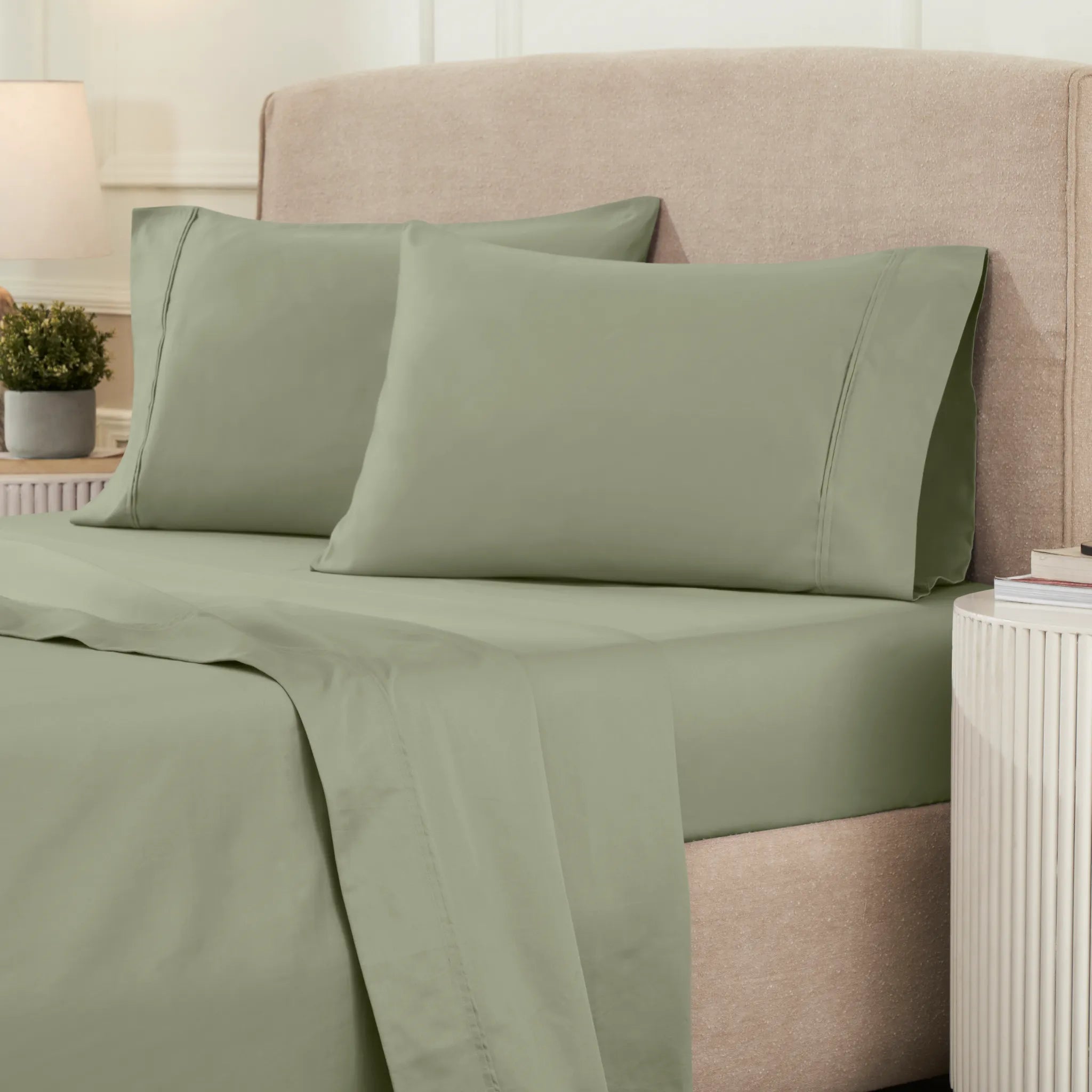 1200 Thread Count Egyptian Cotton Sateen Sheet Set - Egyptian Cotton Sheet Set by Superior Brand