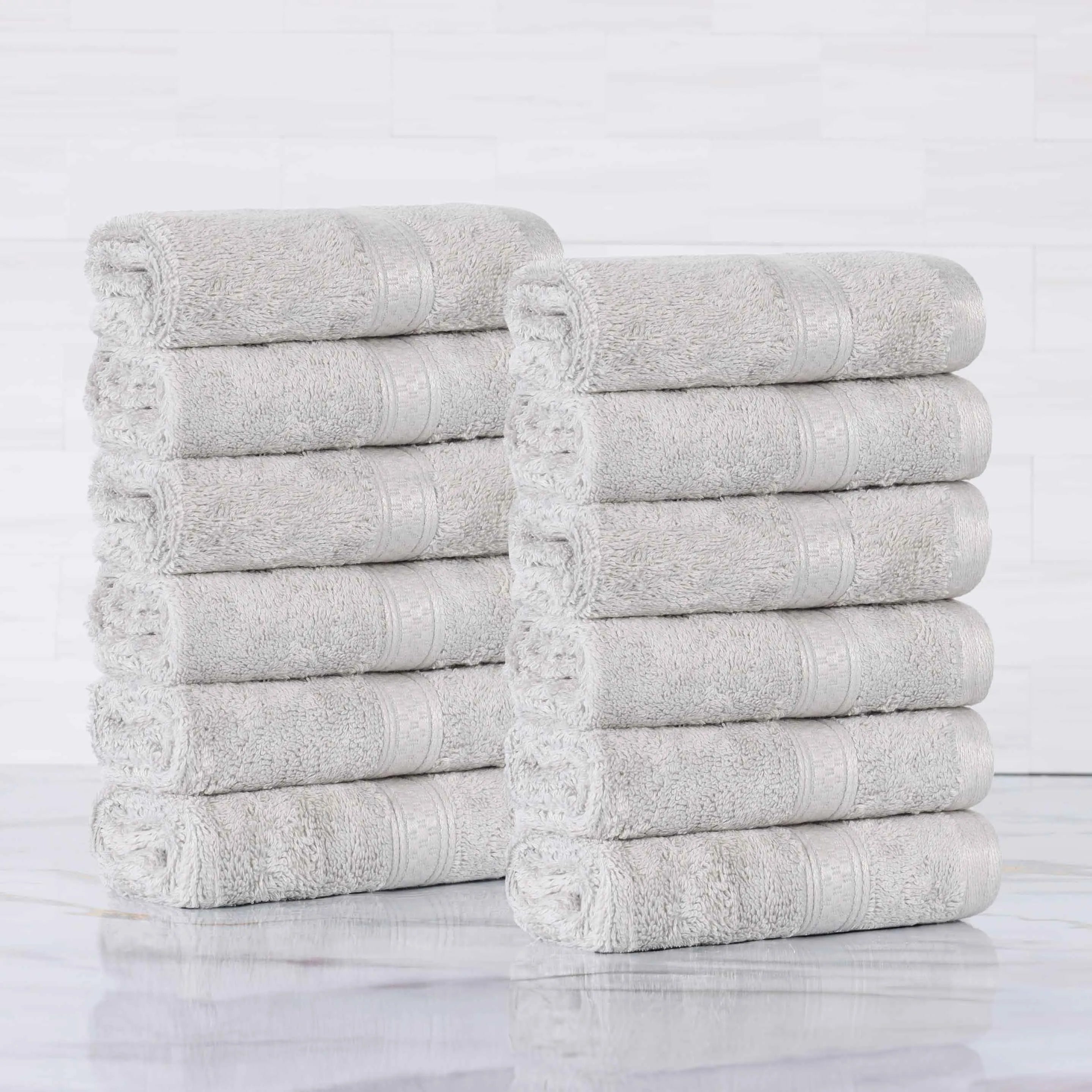 Rayon from Bamboo Ultra-Plush Assorted 12 Piece Face Towel Set - Face Towel by Superior