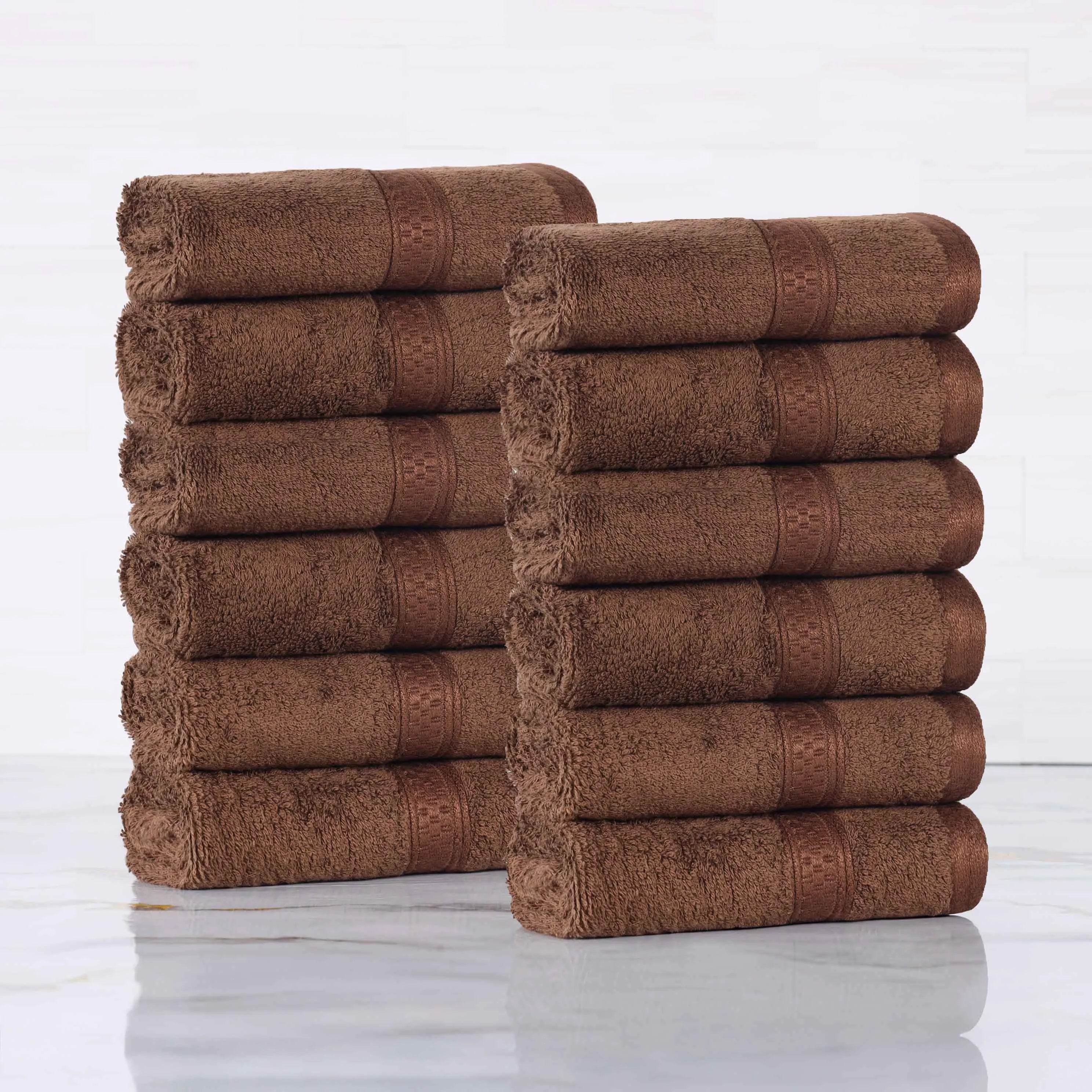 Rayon from Bamboo Ultra-Plush Assorted 12 Piece Face Towel Set - Face Towel by Superior
