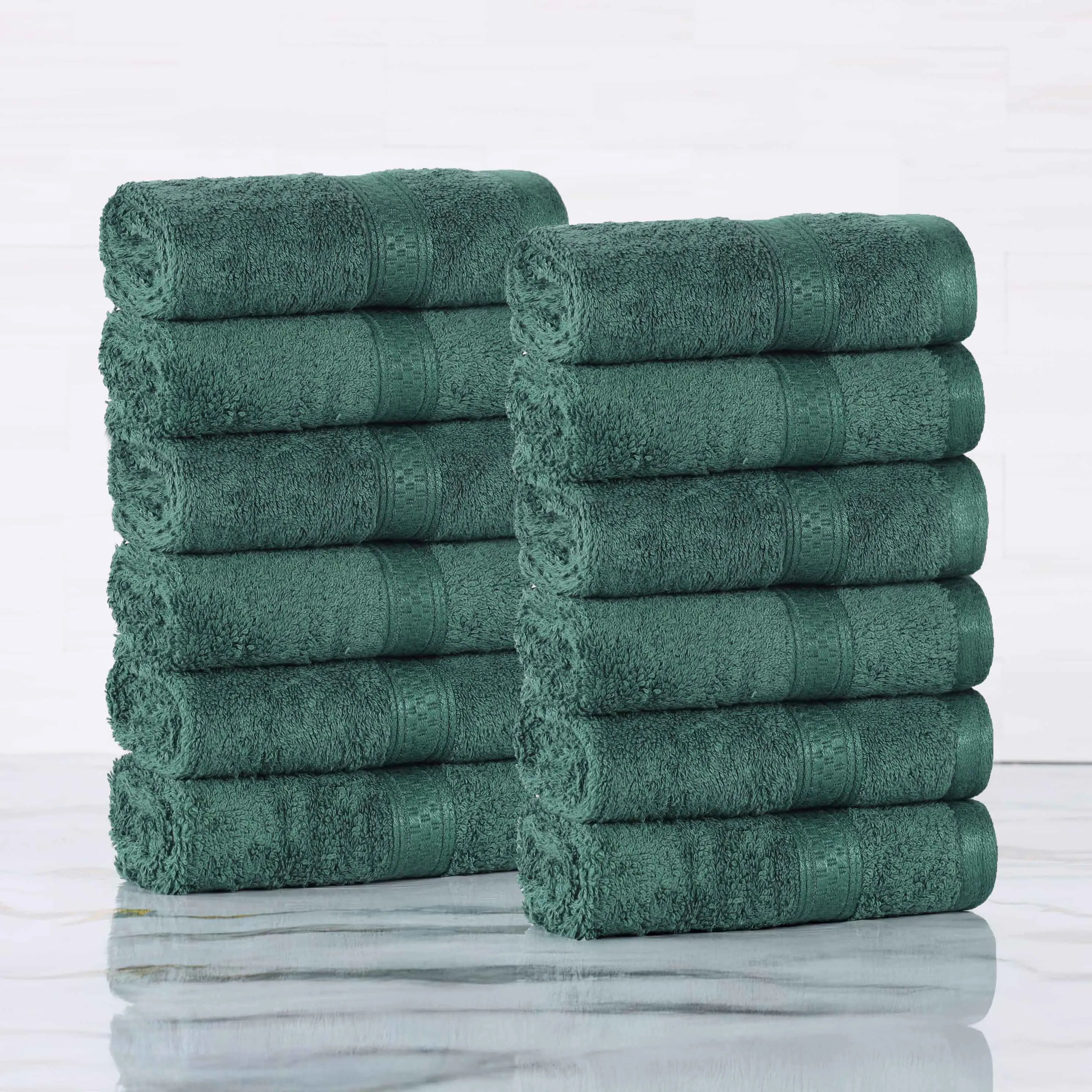 Rayon from Bamboo Ultra-Plush Assorted 12 Piece Face Towel Set - Face Towel by Superior