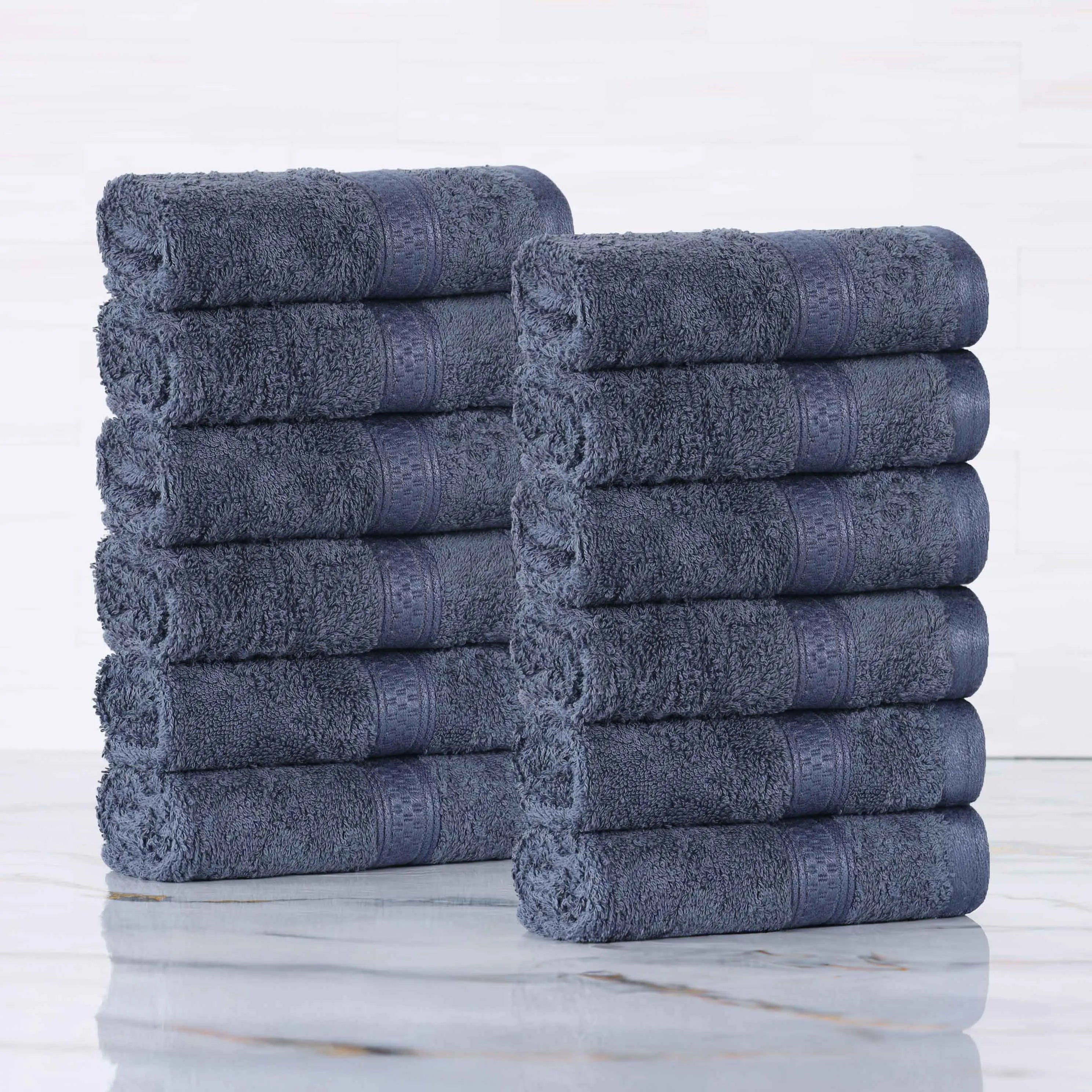 Rayon from Bamboo Ultra-Plush Assorted 12 Piece Face Towel Set - Face Towel by Superior