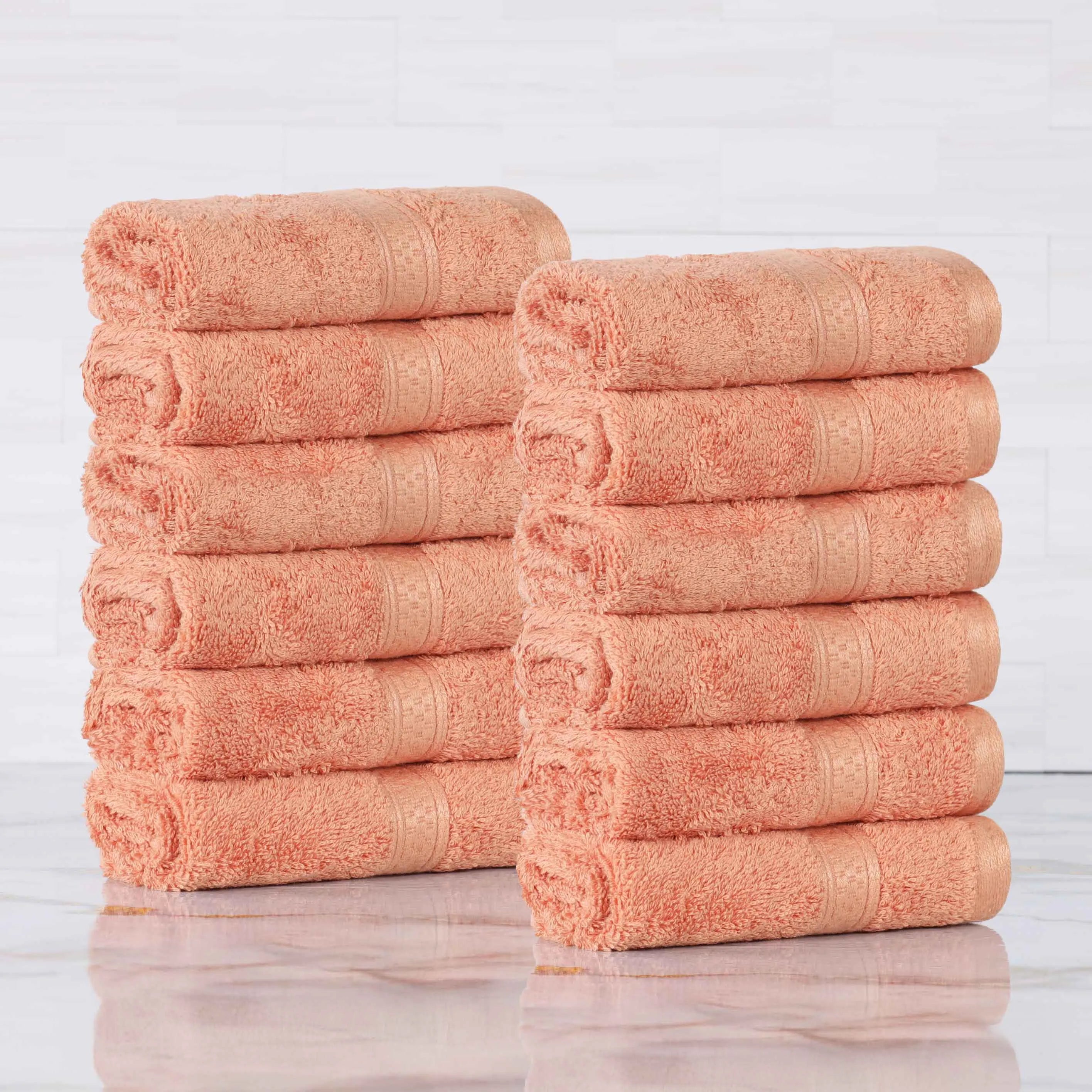 Rayon from Bamboo Ultra-Plush Assorted 12 Piece Face Towel Set - Face Towel by Superior