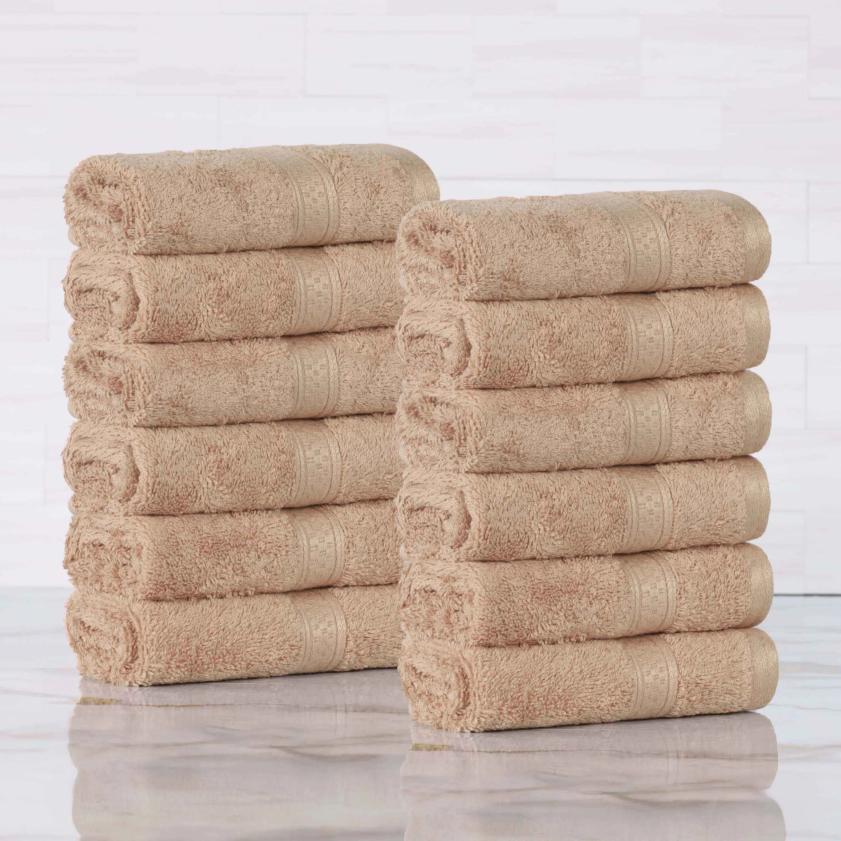 Rayon from Bamboo Ultra-Plush Assorted 12 Piece Face Towel Set - Face Towel by Superior