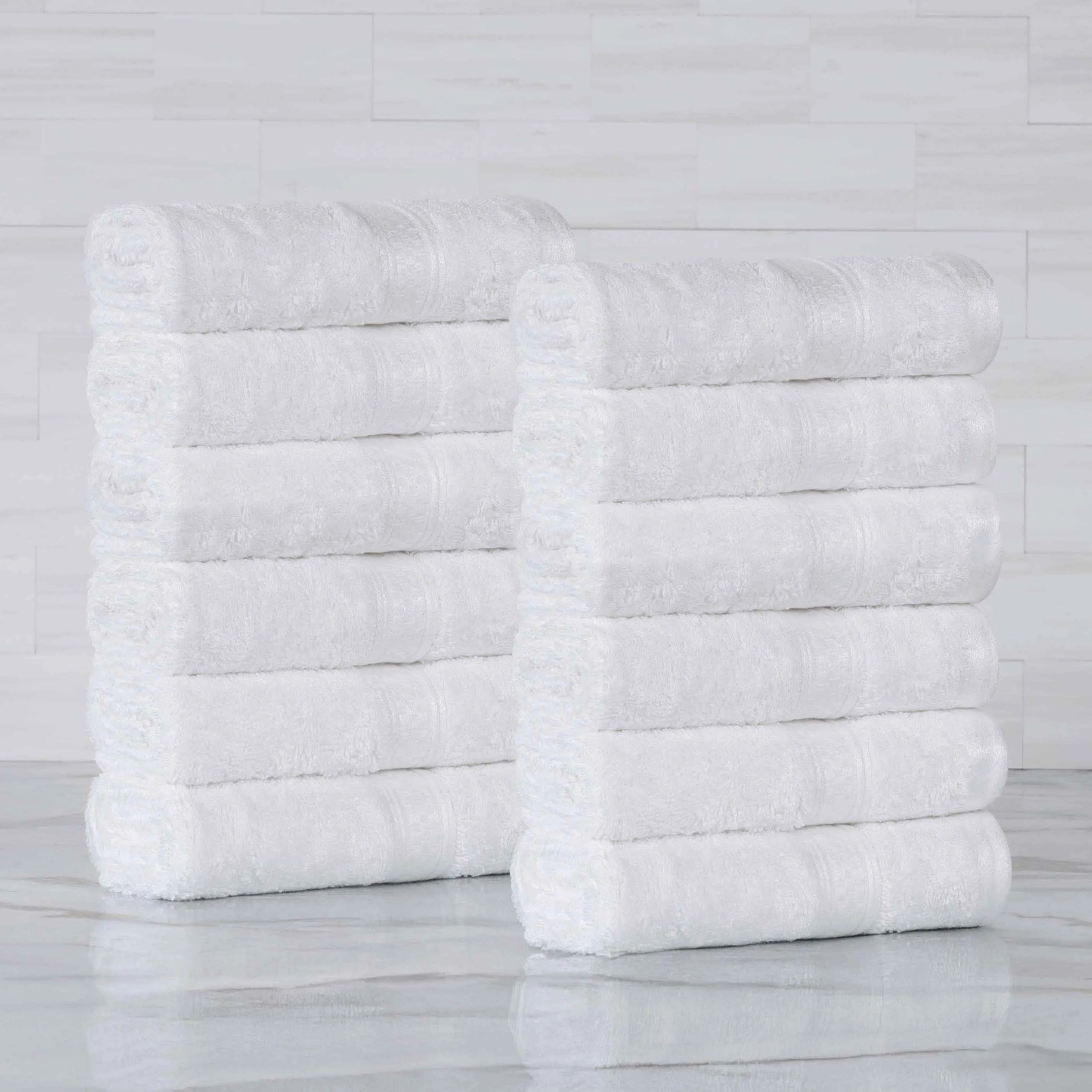 Rayon from Bamboo Ultra-Plush Assorted 12 Piece Face Towel Set - Face Towel by Superior