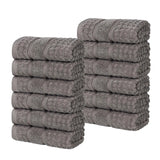 Napa Zero-Twist Cotton Waffle Face Towel Set 12 Piece - Towel Set by Superior Brand