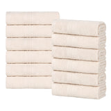 Eco-Friendly Ring-Spun Cotton 12-Piece Face Towel/Washcloth Set