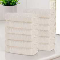 Rayon from Bamboo Eco-Friendly Solid Face Towel Washcloth Set of 12 - Face Towel by Superior Brand