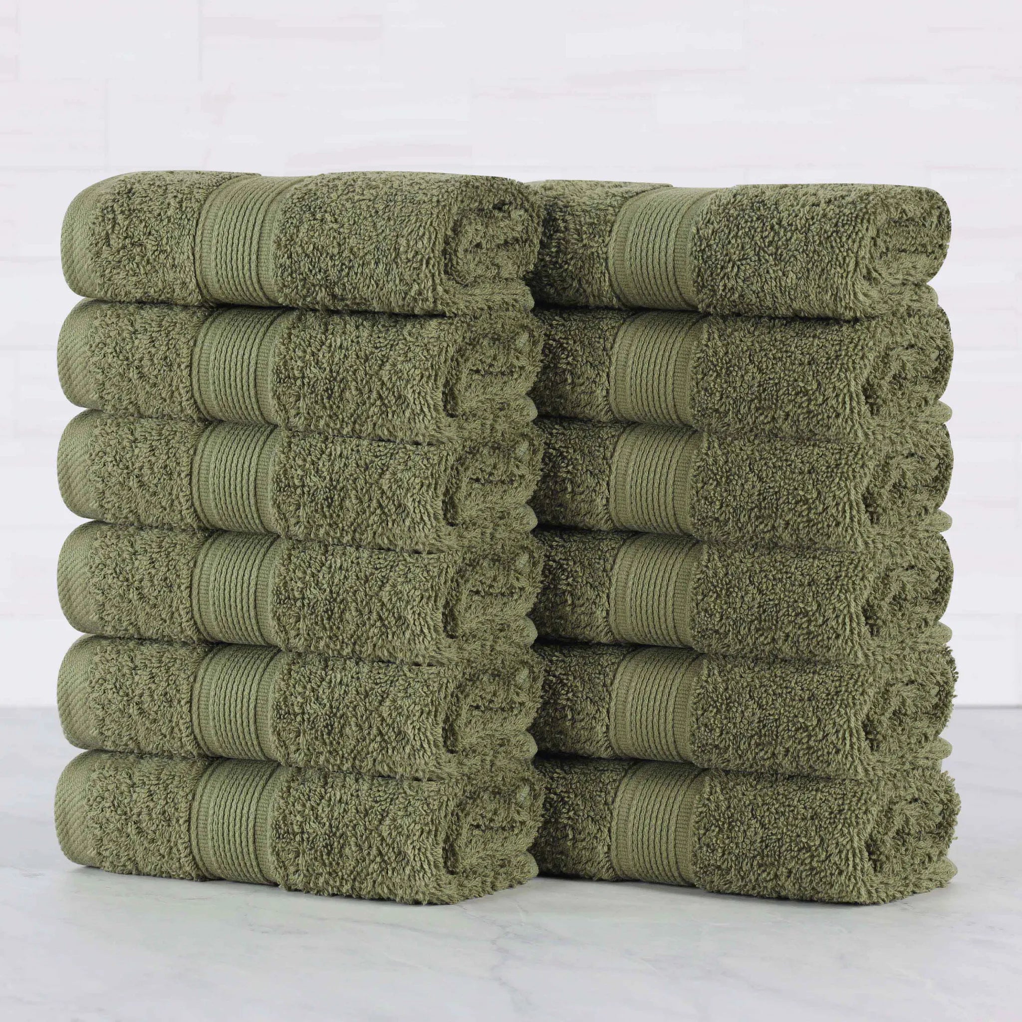 Oregon Organic Cotton Medium Weight Solid Face Towel, Set of 12 - Face Towel by Superior Brand