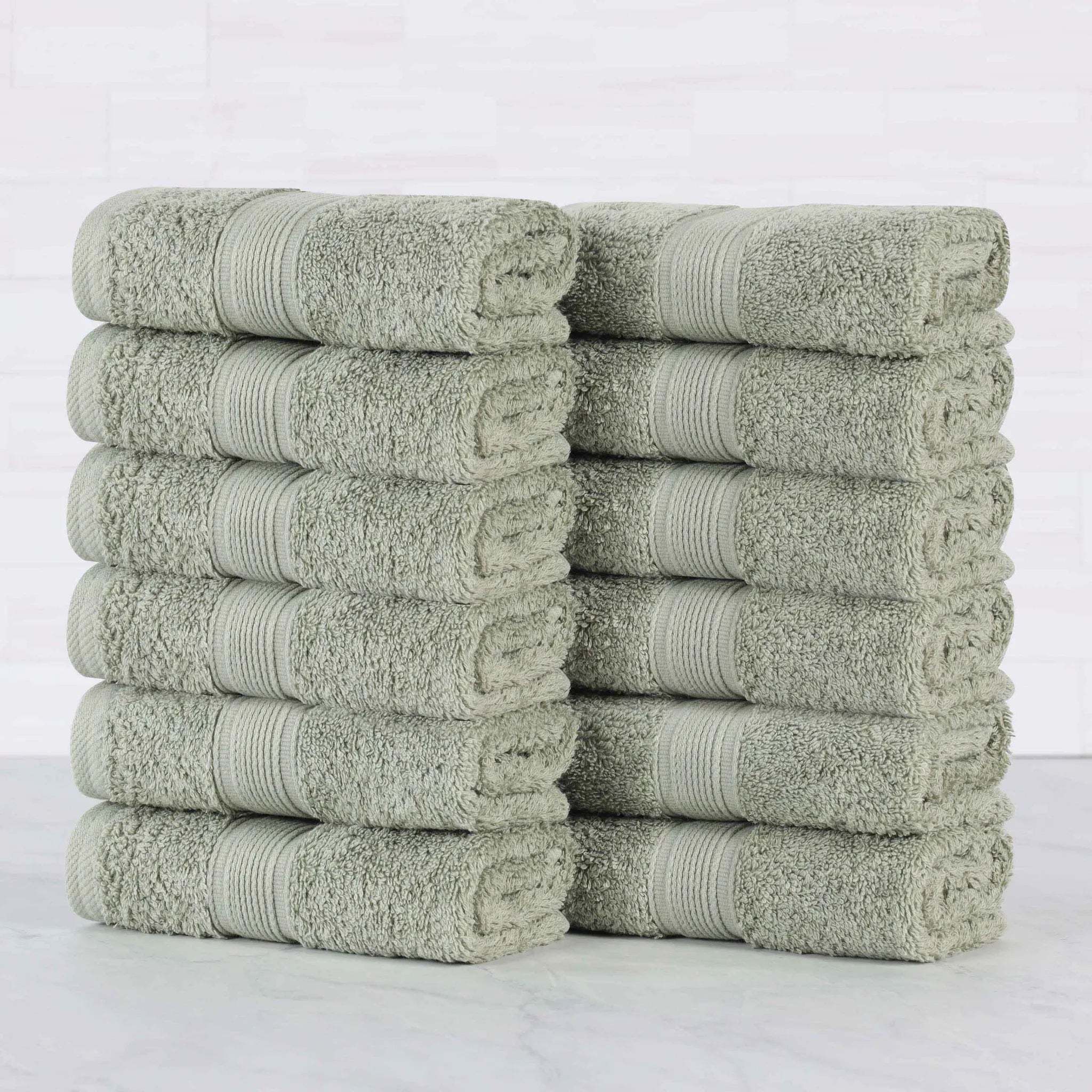 Oregon Organic Cotton Medium Weight Solid Face Towel, Set of 12 - Face Towel by Superior Brand