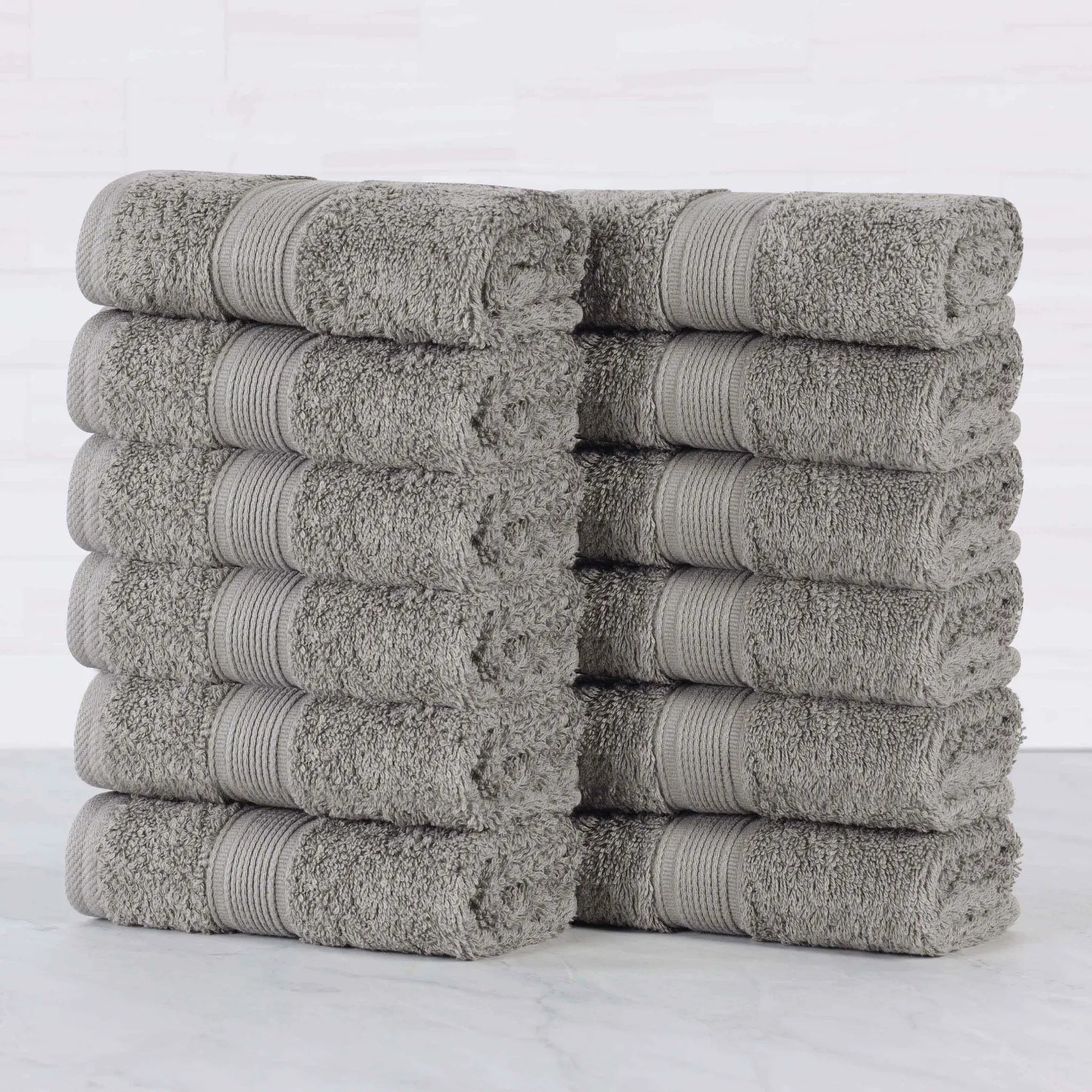 Oregon Organic Cotton Medium Weight Solid Face Towel, Set of 12 - Face Towel by Superior Brand
