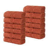 Napa Zero-Twist Cotton Waffle Face Towel Set 12 Piece - Towel Set by Superior Brand