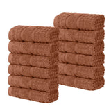Napa Zero-Twist Cotton Waffle Face Towel Set 12 Piece