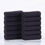 Soho Ribbed Cotton Absorbent Face Towel/Washcloth Set of 12 - Face Towel by Superior Brand