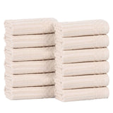 Soho Ribbed Cotton Absorbent Face Towel/Washcloth Set of 12 - Face Towel by Superior Brand