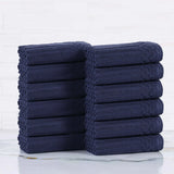 Soho Ribbed Cotton Absorbent Face Towel/Washcloth Set of 12 - Face Towel by Superior Brand