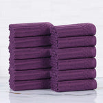 Soho Ribbed Cotton Absorbent Face Towel/Washcloth Set of 12 - Face Towel by Superior Brand