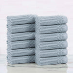 Soho Ribbed Cotton Absorbent Face Towel/Washcloth Set of 12 - Face Towel by Superior Brand