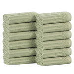 Soho Ribbed Cotton Absorbent Face Towel/Washcloth Set of 12 - Face Towel by Superior Brand