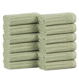 Soho Ribbed Cotton Absorbent Face Towel/Washcloth Set of 12 - Face Towel by Superior Brand