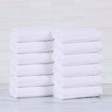 Soho Ribbed Cotton Absorbent Face Towel/Washcloth Set of 12 - Face Towel by Superior Brand
