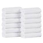 Soho Ribbed Cotton Absorbent Face Towel/Washcloth Set of 12 - Face Towel by Superior Brand