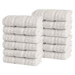 Napa Zero-Twist Cotton Waffle Face Towel Set 12 Piece - Towel Set by Superior Brand