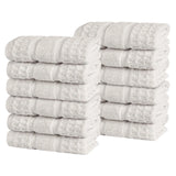 Napa Zero-Twist Cotton Waffle Face Towel Set 12 Piece - Towel Set by Superior Brand