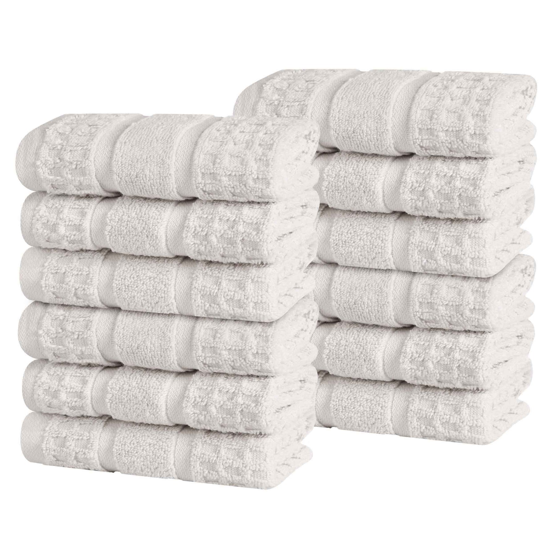 Zero Twist Cotton Waffle Honeycomb Face Towel Washcloth - Stone