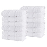 Napa Zero-Twist Cotton Waffle Face Towel Set 12 Piece - Towel Set by Superior Brand