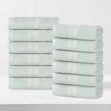 Eco-Friendly Ring-Spun Cotton 12-Piece Face Towel/Washcloth Set