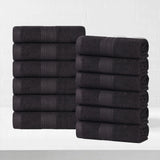 Eco-Friendly Ring-Spun Cotton 12-Piece Face Towel/Washcloth Set