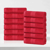 Eco-Friendly Ring-Spun Cotton 12-Piece Face Towel/Washcloth Set - Face Towel by Superior Brand