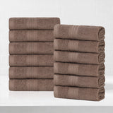 Eco-Friendly Ring-Spun Cotton 12-Piece Face Towel/Washcloth Set