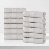 Eco-Friendly Ring-Spun Cotton 12-Piece Face Towel/Washcloth Set