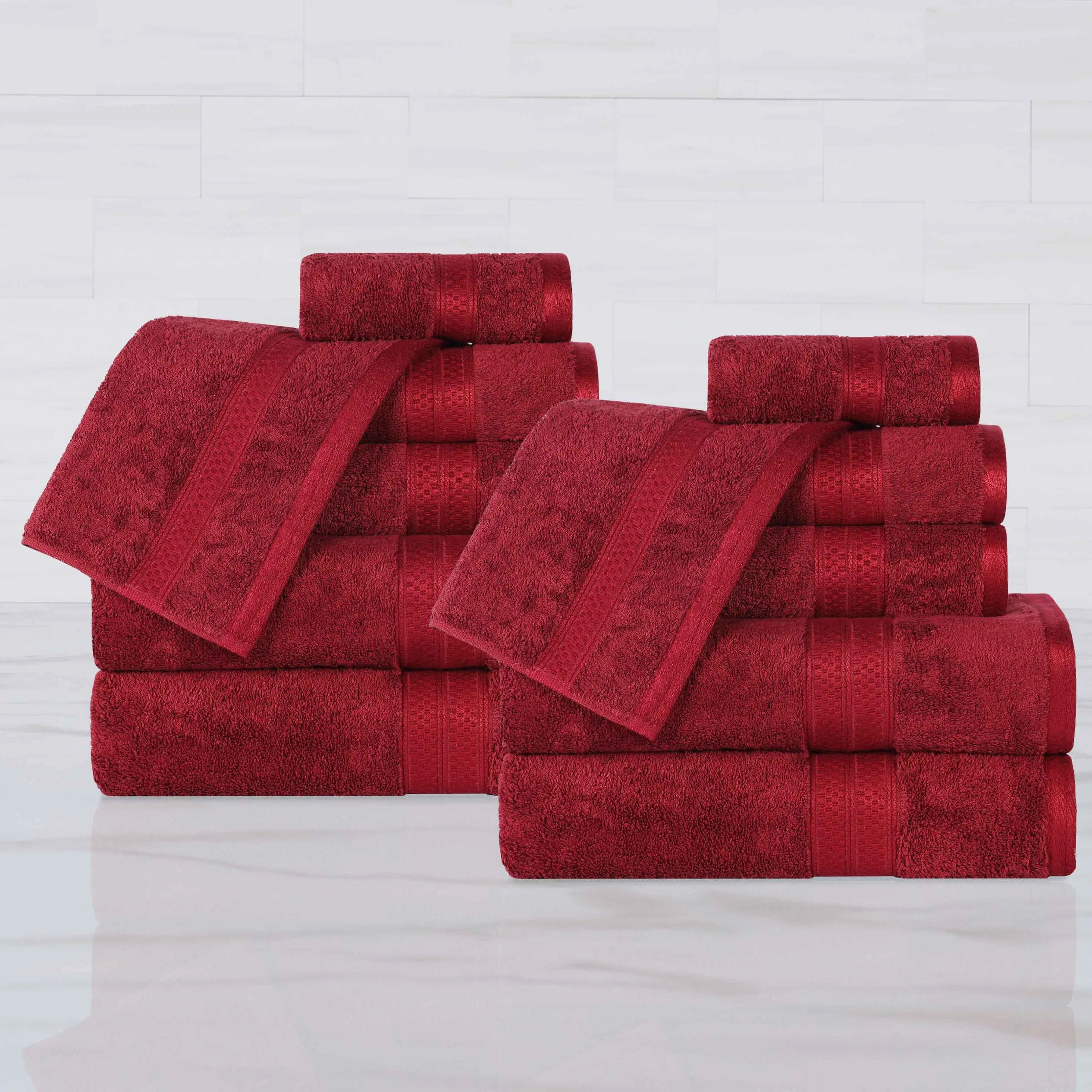 Ultra-Soft Rayon from Bamboo Cotton Blend Bath and Face Towel Set - Towel Set by Superior Brand
