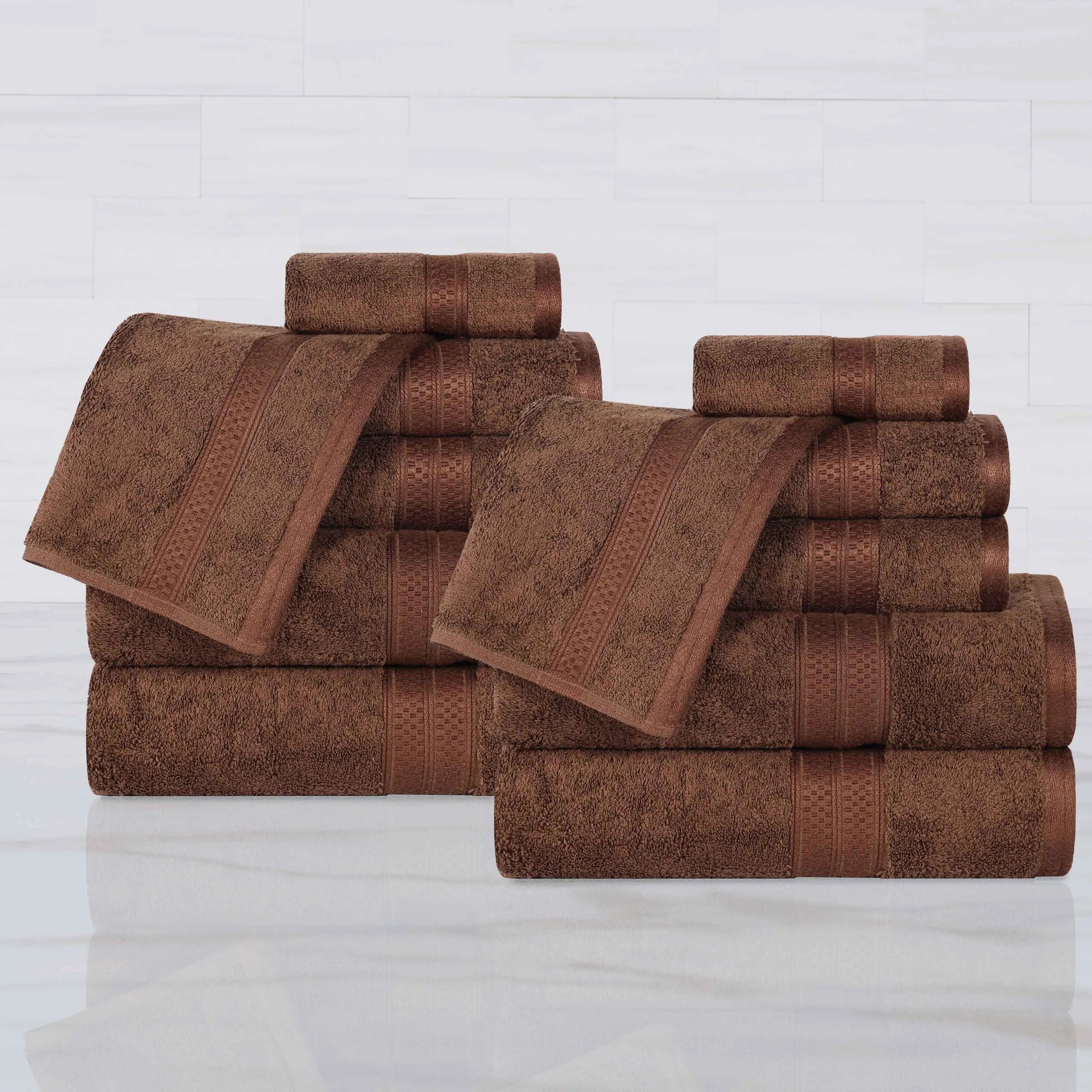 Ultra-Soft Rayon from Bamboo Cotton Blend Bath and Face Towel Set - Towel Set by Superior Brand