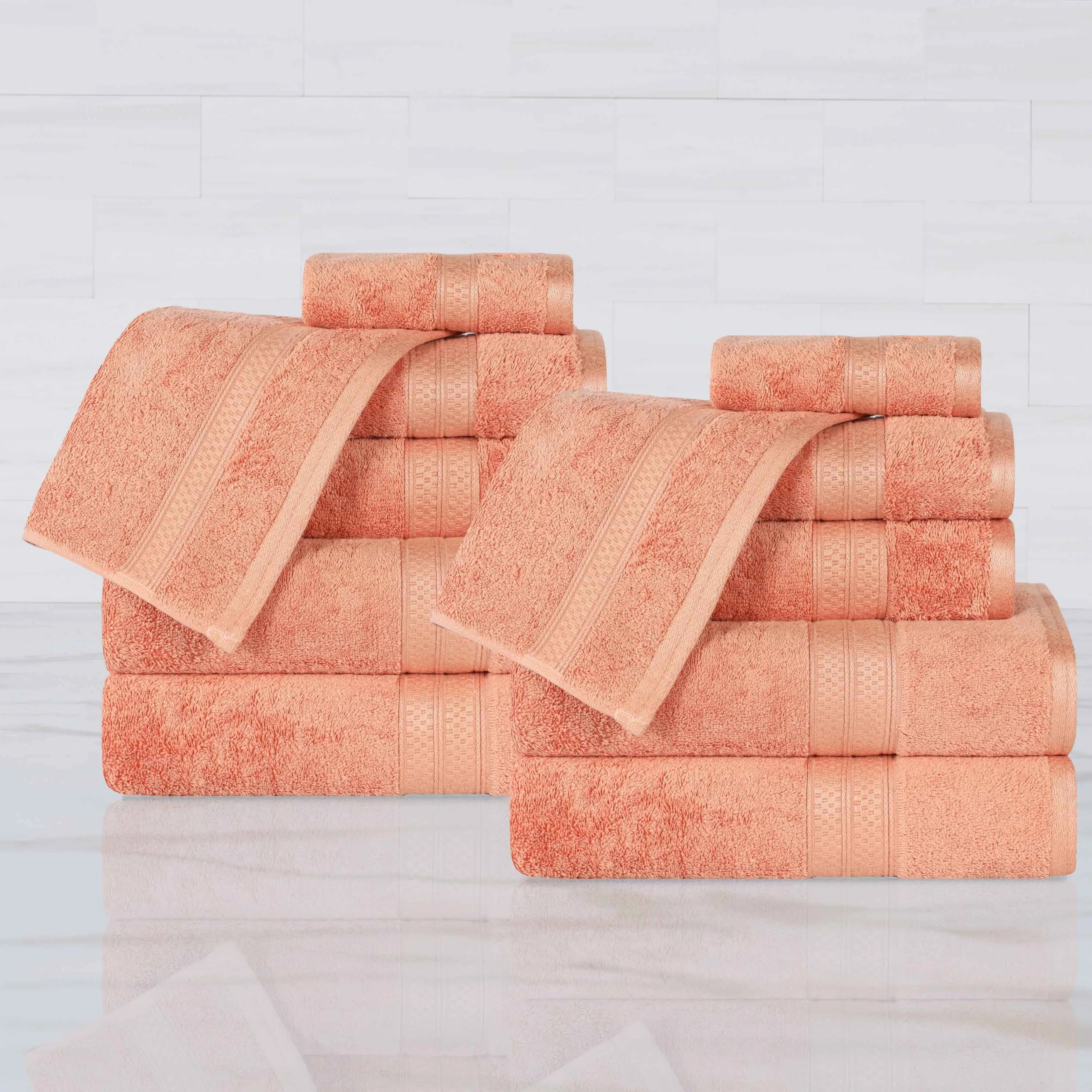 Ultra-Soft Rayon from Bamboo Cotton Blend Bath and Face Towel Set - Towel Set by Superior Brand