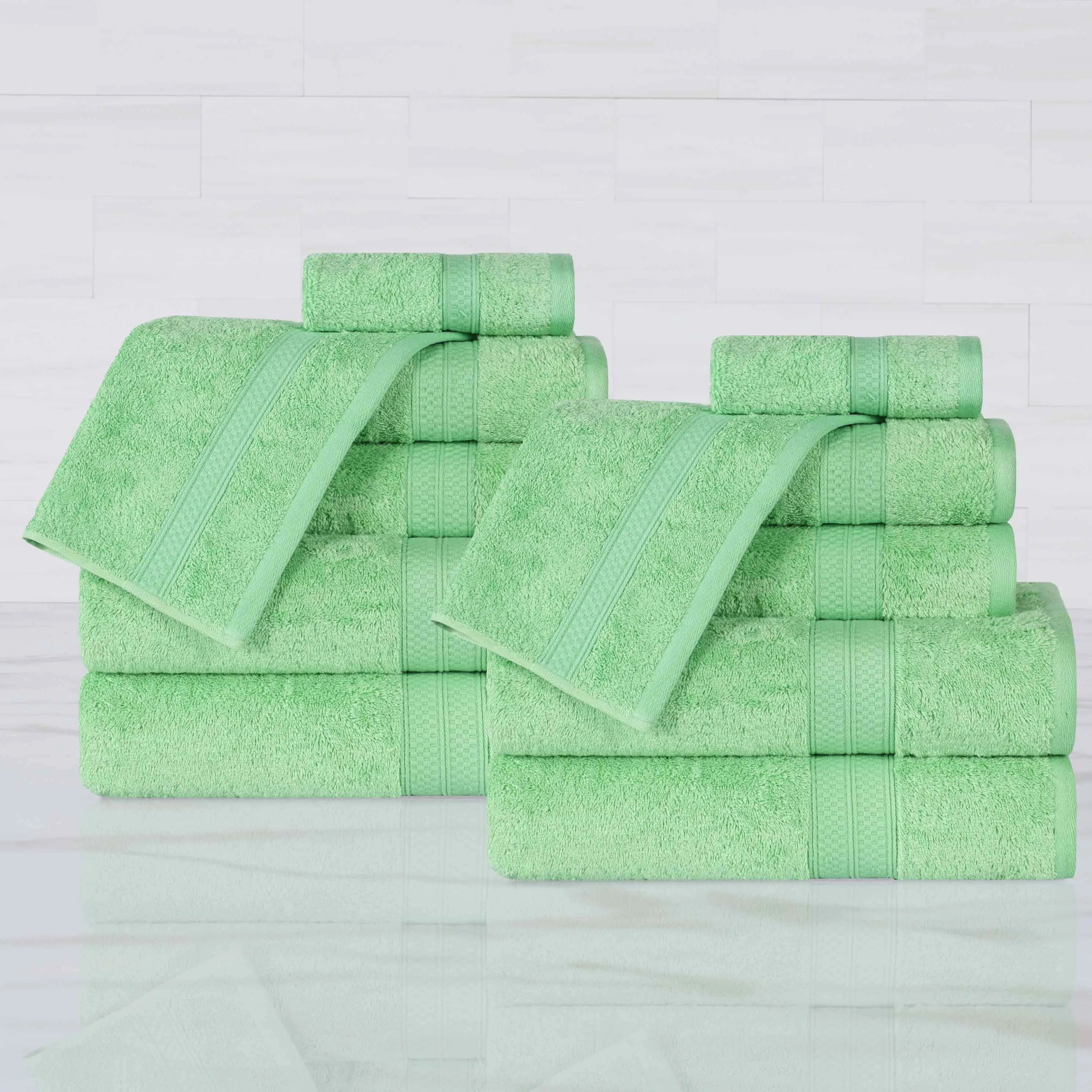 Ultra-Soft Rayon from Bamboo Cotton Blend Bath and Face Towel Set - Towel Set by Superior Brand