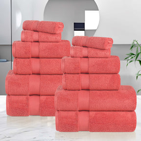 Zero Twist Cotton Ultra-Soft Absorbent Assorted - Coral