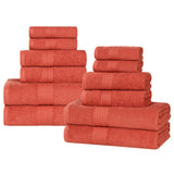 Eco-Friendly Ring-Spun Cotton 12-Piece Towel Set