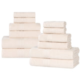 Eco-Friendly Ring-Spun Cotton 12-Piece Towel Set