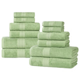 Eco-Friendly Ring-Spun Cotton 12-Piece Towel Set