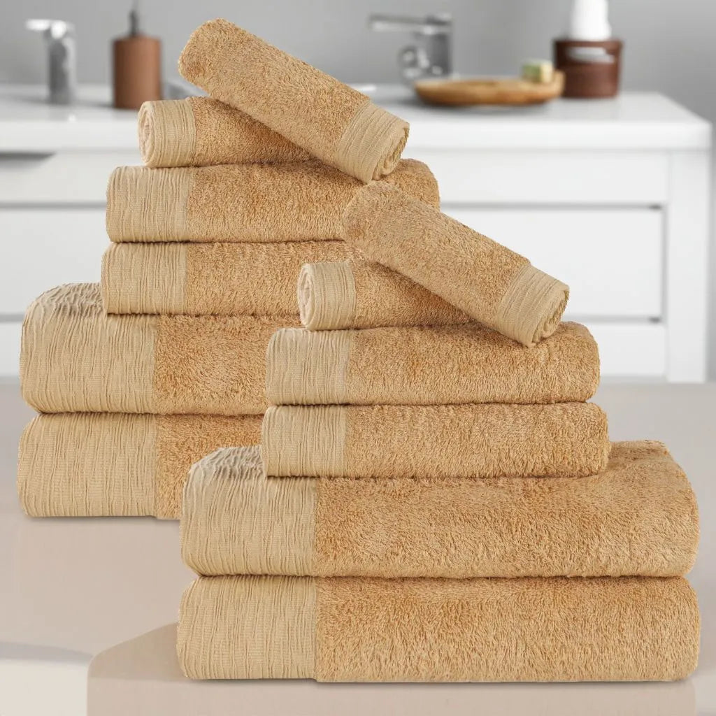 Rayon from Bamboo Eco-Friendly Fluffy Soft Solid 12 Piece Towel Set - Towel Set by Superior Brand