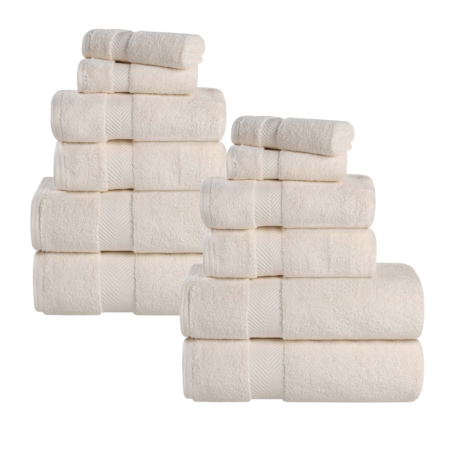 Zero Twist Cotton Ultra-Soft Absorbent Assorted - Ivory